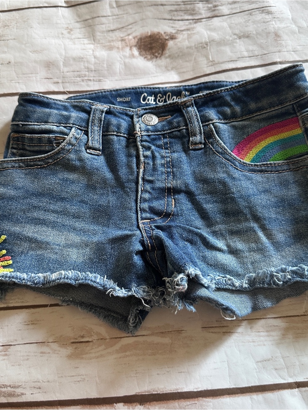 Cat & Jack rainbow shorts vguc 4t